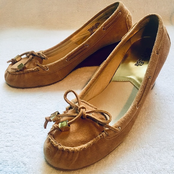 Michael Kors Shoes - Michael Kors Suede Tassel Heel Wedge Size 7.5